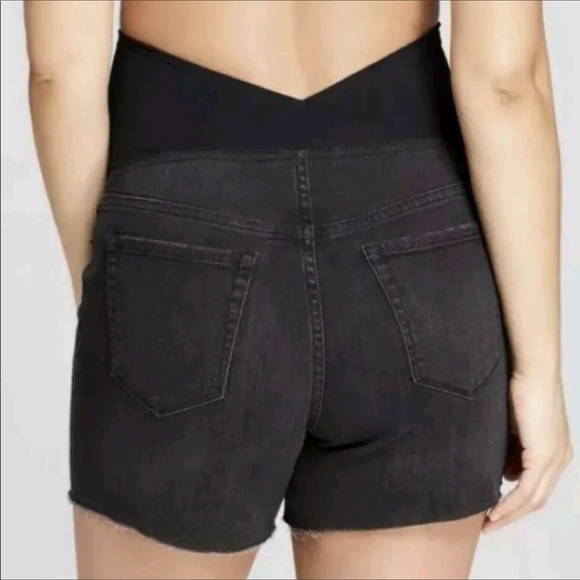 NWT Isabel Maternity Midi Short Crossover Panel - Picture 4 of 11